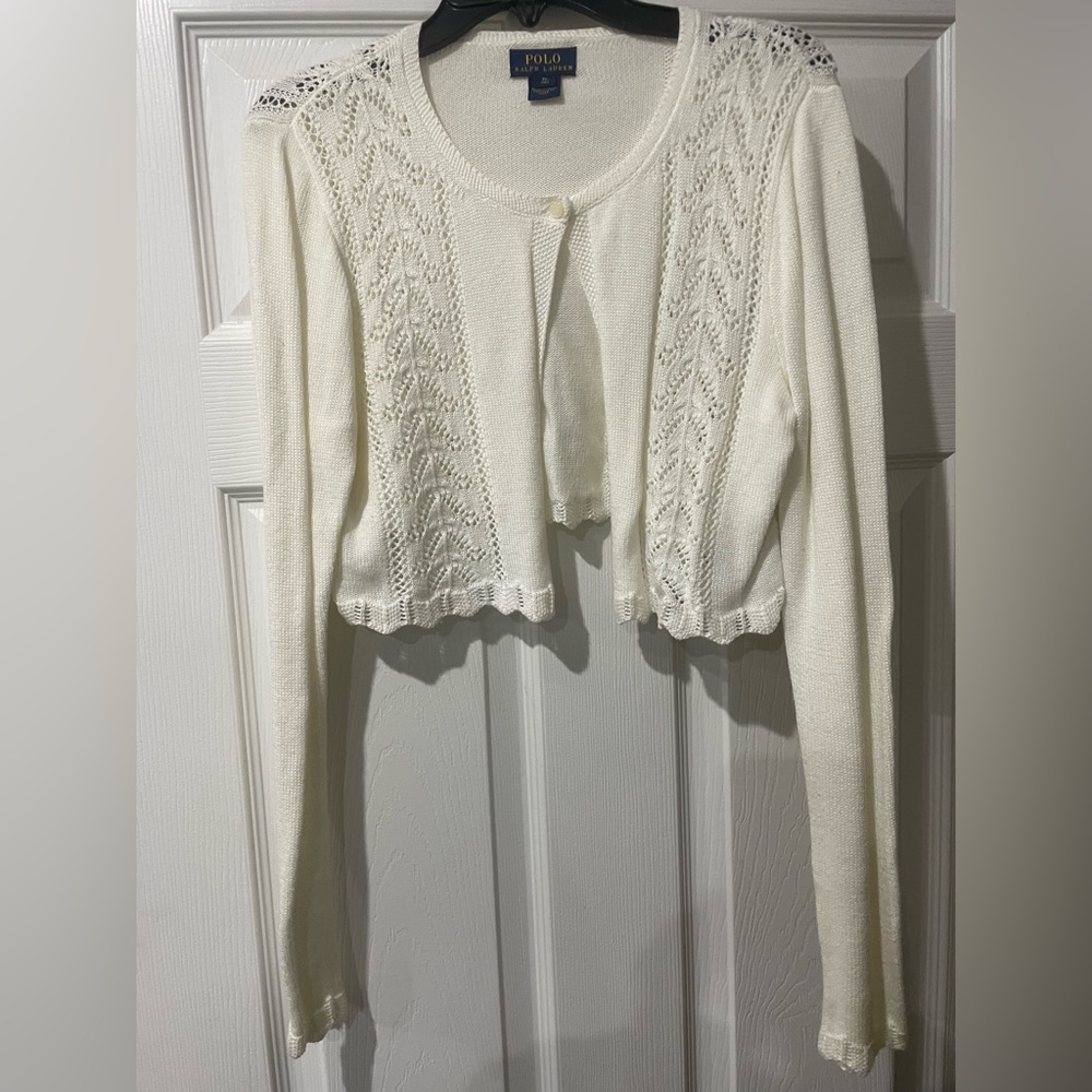 White Polo Ralph Lauren Girls Sweater